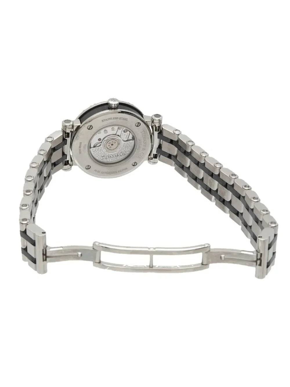Tiffany & Co Atlas 68 Watch Heart Date Black Automatic